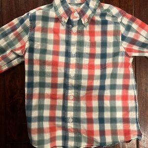 Plaid Kids Shirt - Red, Blue, and White